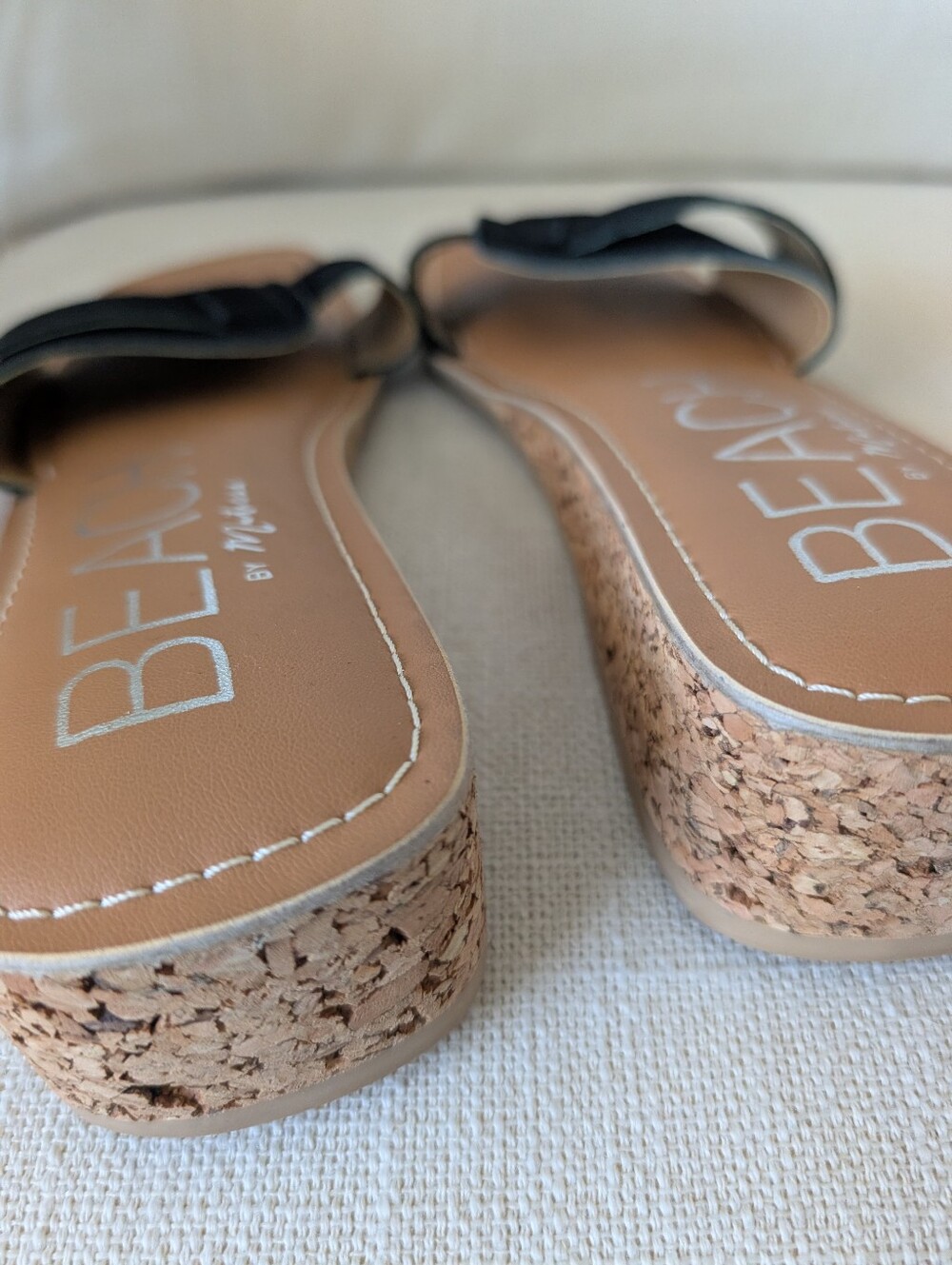 Beach By Matisse Baja Leather Slides Size 10 - Picture 6 of 11